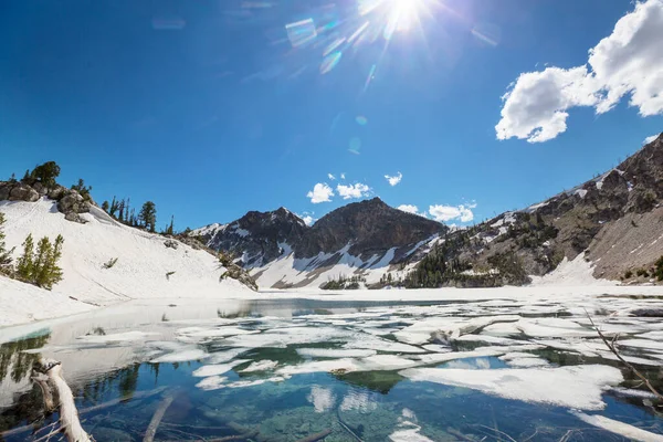 Krásné Jezero Pohoří Sawtooth Idaho — Stock fotografie