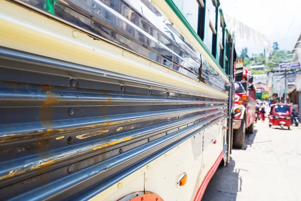 Kolorowe Stare American School Bus Nazwie Chicken Bus Chajul Gutemala — Zdjęcie stockowe