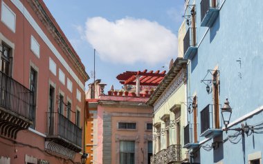 Meksika 'nın ünlü şehri Guanajuato' nun güzel manzarası.