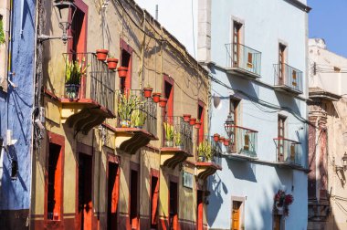 Meksika 'nın ünlü şehri Guanajuato' nun güzel manzarası.