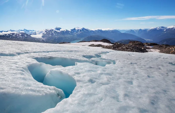 Gletsjer Hoge Bergen Canada — Stockfoto