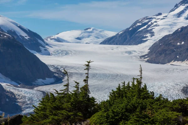 Παγετώνας Στα Ψηλά Βουνά Του Καναδά — Φωτογραφία Αρχείου