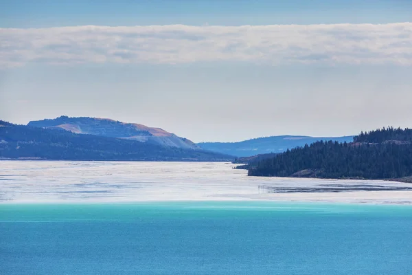 Scène Sereine Bord Lac Montagne Canada — Photo