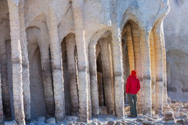 Sıra dışı doğal manzaralar- Kaliforniya 'daki Crowley Lake Sütunları, ABD.