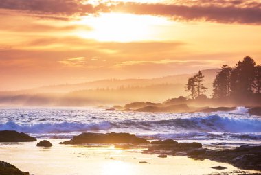 Doğal arkaplan için deniz batımı