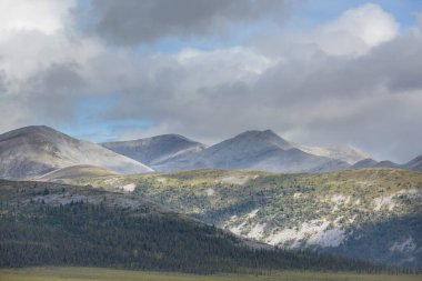 Mountains landscapes above Arctic circle along Dempster highway, Canada