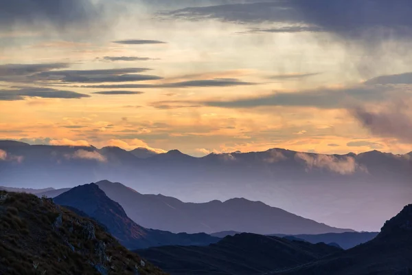 Silhouette Montagne Lever Soleil Colombie Amérique Sud — Photo