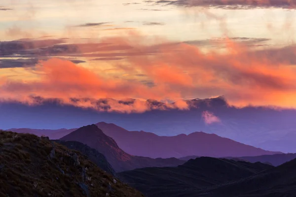 Escena Del Amanecer Hermosas Montañas Altas Colombia América Del Sur — Foto de Stock