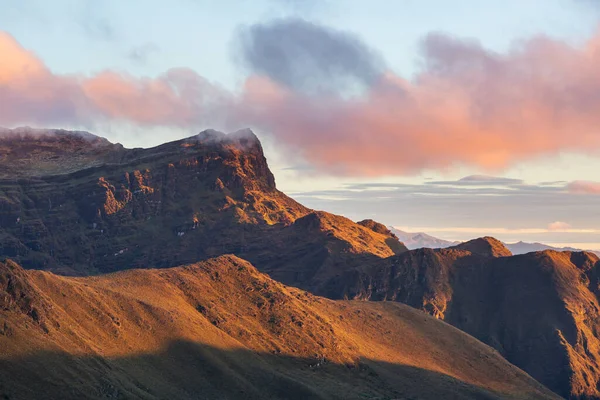 哥伦比亚 南美洲美丽高山上的日出景象 — 图库照片