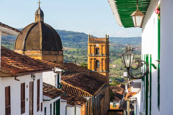 Uitzicht Het Pittoreske Stadje Barichara Een Populaire Toeristische Bestemming Colombia — Stockfoto