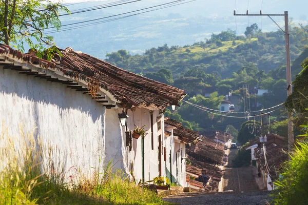 在哥伦比亚 风景如画的小镇Barichara是一个受欢迎的旅游胜地 — 图库照片