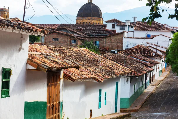 Vista Pintoresca Ciudad Barichara Destino Turístico Popular Colombia —  Fotos de Stock