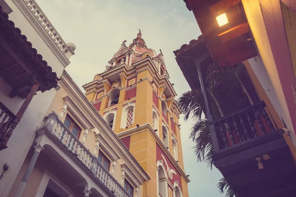 Pohled Starobylé Město Cartagena Indias Kolumbie — Stock fotografie