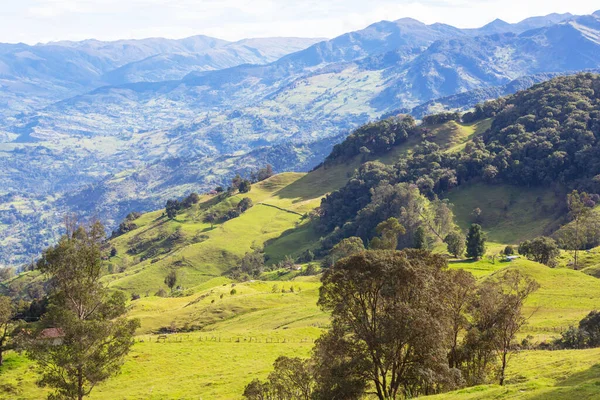 Venkovské Krajiny Zelených Kolumbijských Horách — Stock fotografie