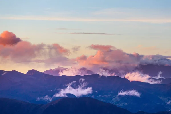 Scène Lever Soleil Dans Belles Hautes Montagnes Colombie Amérique Sud — Photo