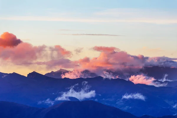 Scena Wschodu Słońca Pięknych Wysokich Górach Kolumbii Ameryka Południowa — Zdjęcie stockowe