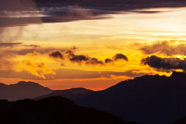 Silhouette Montagna All Alba Colombia Sud America — Foto Stock
