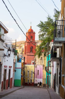 Meksika 'nın ünlü şehri Guanajuato' nun güzel manzarası.