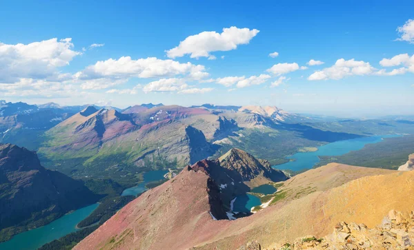 Picturesque Rocky Peaks Glacier National Park Montana Usa Прекрасні Природні — стокове фото