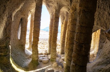 Unusual natural landscapes- The Crowley Lake Columns in California, USA. clipart