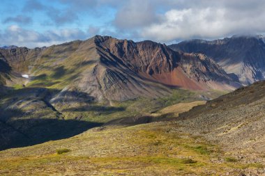 Mountains landscapes above Arctic circle along Dempster highway, Canada