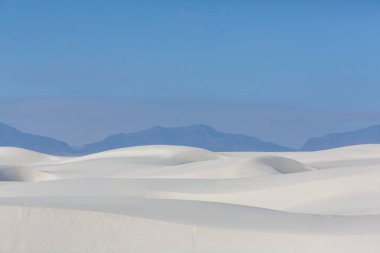 New Mexico, ABD 'deki White Sands Kumulları' ndaki alışılmadık doğal manzaralar.