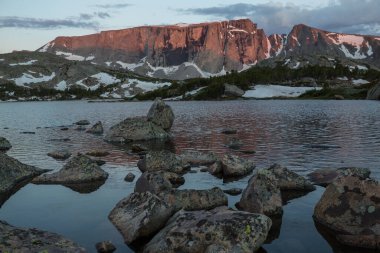 Hike in Wind River Range in Wyoming, USA. Summer season.