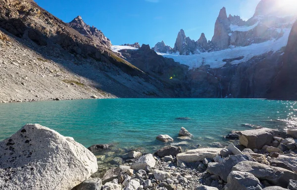 Nádherná Horská Krajina Patagonii Horské Jezero Argentině Jižní Amerika — Stock fotografie