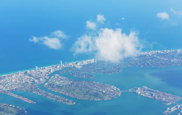 Widok Lotu Ptaka Miami Florydę Usa — Zdjęcie stockowe