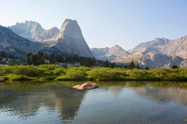 Hike in Wind River Range in Wyoming, USA. Summer season.