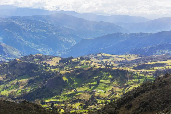 Paisagens Rurais Verdes Montanhas Colombianas — Fotografia de Stock