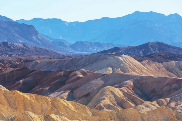 Turist Zabriski Punkt Usa Death Valley National Park Kalifornien — Stockfoto