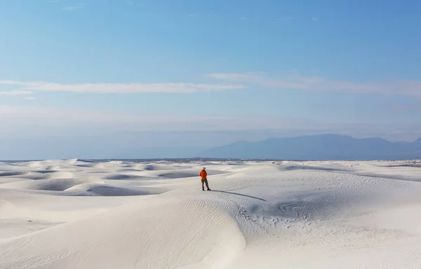 美国新墨西哥州白沙沙丘不同寻常的自然景观 — 图库照片