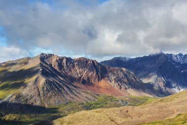 Mountains landscapes above Arctic circle along Dempster highway, Canada