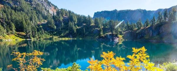 Panorama Barevného Podzimního Období Horách — Stock fotografie
