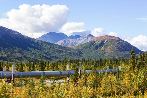 Usa Alaska Dalton Gasdotto Autostradale Valle — Foto Stock