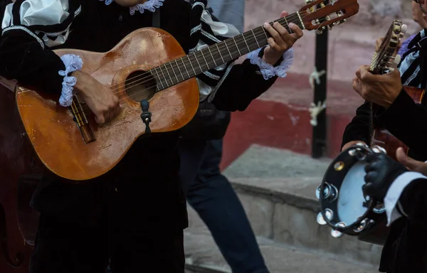 Musiciens Mexicains Mariachi Dans Rue Mexique Ville Historique Guanajuato — Photo