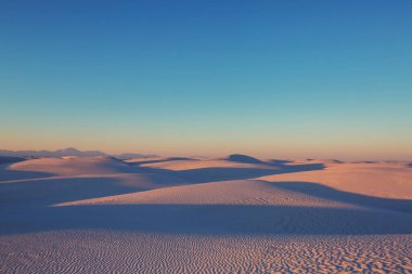 White Sands Ulusal Anıtı, New Mexico, ABD 'de alışılmadık doğal manzaralar