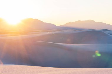 White Sands Ulusal Anıtı, New Mexico, ABD 'de alışılmadık doğal manzaralar
