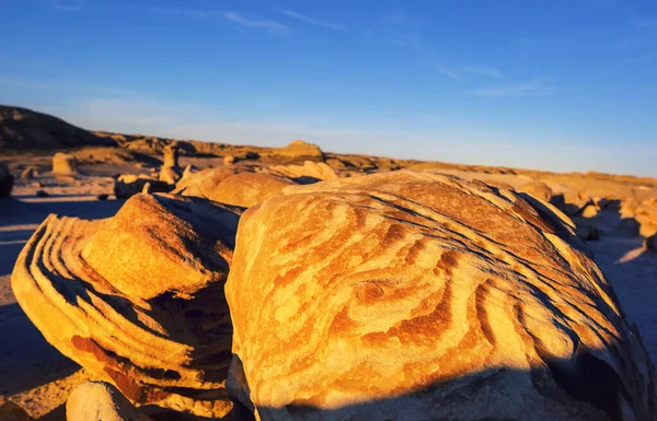 Unusual Desert Landscapes Bisti Badlands Zin Wilderness Area New Mexico — Stock Photo, Image
