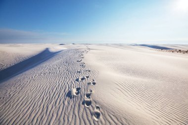 White Sands Ulusal Anıtı, New Mexico, ABD 'de alışılmadık doğal manzaralar