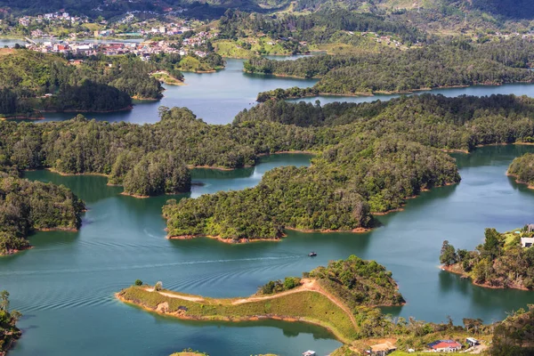 Panorama View Guatape Lake Area Colombia South America — Stock Photo, Image