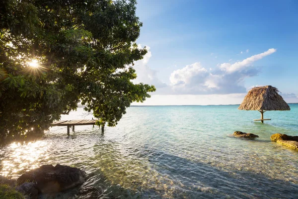 Piękny Krajobraz Laguna Bacalar Meksyku — Zdjęcie stockowe