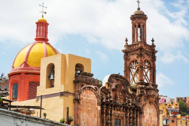 Meksika 'nın ünlü şehri Guanajuato' nun güzel manzarası.