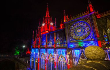 Gece Las Lajas Sığınağı, Kolombiya, Güney Amerika