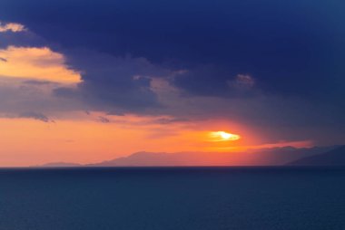 Doğal arkaplan için deniz batımı