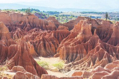 Tatacoa Çölü, Kolombiya, Güney Amerika 'da alışılmadık manzaralar