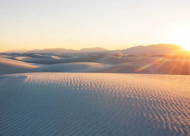 White Sands Ulusal Anıtı, New Mexico, ABD 'de alışılmadık doğal manzaralar