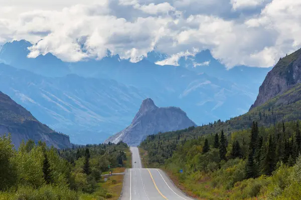 Highway Aljaška Spojené Státy — Stock fotografie