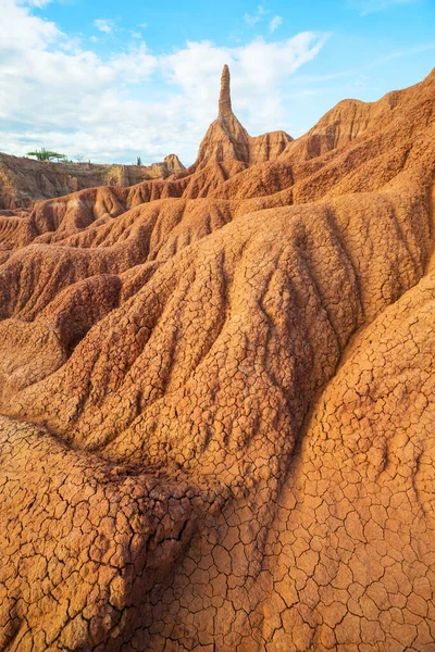 Niezwykłe Krajobrazy Pustyni Tatacoa Kolumbia Ameryka Południowa — Zdjęcie stockowe